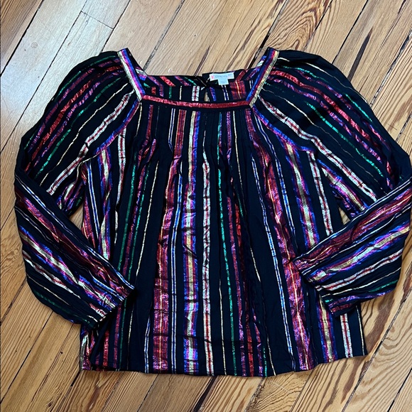 Crewcuts Metallic Multicolor Striped Blouse - Picture 1 of 4